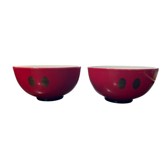 Lenox Disney Luna Next Bowl Set of 4 Mickey Red White Gold - Picture 7 of 10